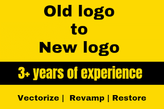 effectively vectorize, revamp, resize, restore or renew your blurry logo