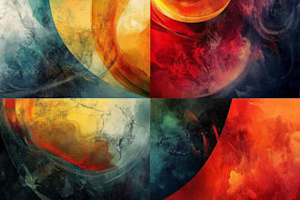 create abstract geometric digital art