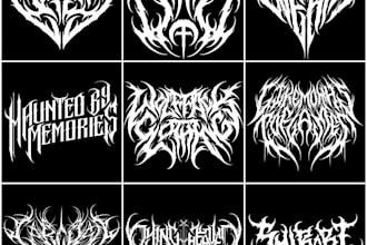 death metal, deathcore, metalcore, logo band merch