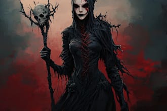 draw horror or fantasy monster or creature for you