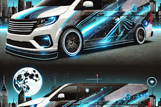 do attractive racing car design, racing car wrap