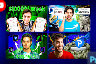 design finance, crypto, trading and business youtube thumbnails in 5hr
