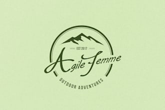 create a modern and creative outdoor adventure logo design