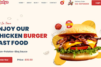 build wix restaurant website, food truck website with online ordering system