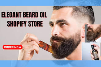 ecommerce beard oil shopify store beard accessories website beard care store