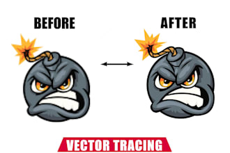 do vector tracing, vectorize image, recreate logo or image to vector