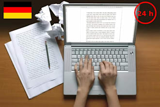 do urgent german article writing in 24h