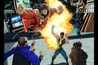 draw comic book and custom illustration