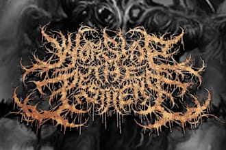 do custom typography logo for rock, metal bands, dj, edm, folk, record label
