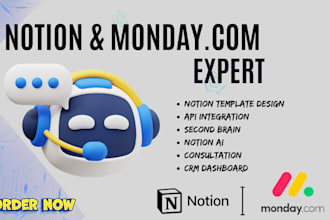 build notion monday com expert template design workspace tutor virtual assistant