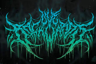 draw custom black, slam, brutal, grindcore death metal logo for your band brand