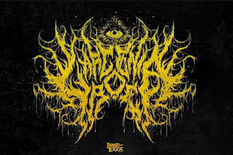 make death metal and grindcore logo for band or brand