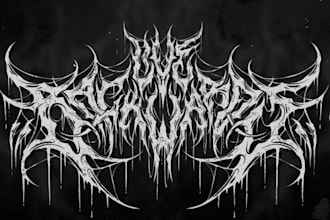 draw heavy metal, black metal, death metal font band logo