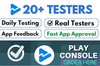 provide 20 testers for closed testing on google play console android app testing
