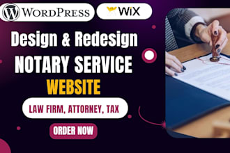 build notary wordpress website, notary landing page, design notary website