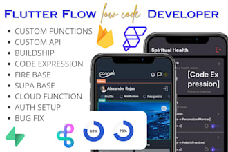 build flutterflow mobile app, low code app development, flutter flow