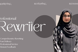 expertly review and rewrite your article, essay, or story