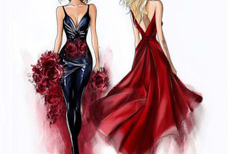 draw fashion collection or sketch of a clothes
