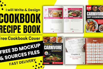 cookbook writer recipe book formatting, cookbook design food recipes