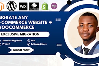 migrate transfer move shopify bigcommerce magento wix to woocommerce wordpress
