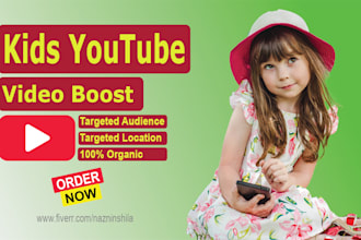 promote organically kids youtube video in channel