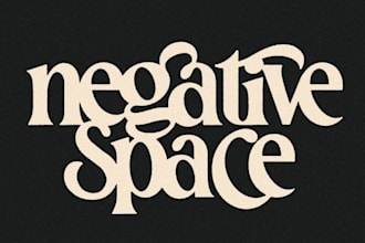 design clever negative space logo for your company