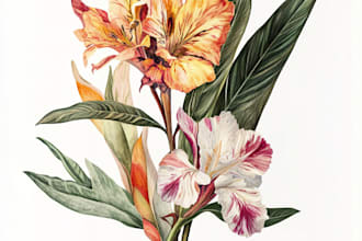 draw botanical plant and illustration art for you