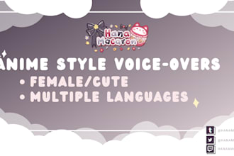 record cute female voice overs for any project