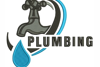 draw professional plumbing and cleaning logo