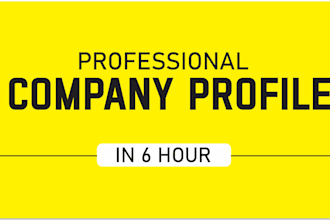 design interactive or non interactive company profile or portfolio in 2 hr