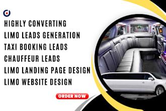 generate converting limo leads limousine leads chauffeur lead taxi bokking leads