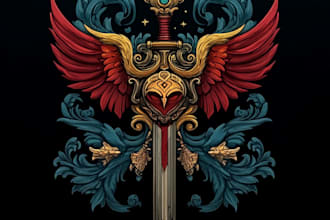 do fantasy game logo with cool unique magic style
