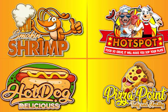 create food, BBQ, restaurant, café, coffee, bakery logo