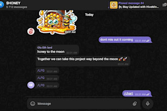 discord chatter,telegram chatters,web3 hyper with 20 chatters in crypto project