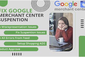 setup and fix google merchant suspension, merchant center shopping ads