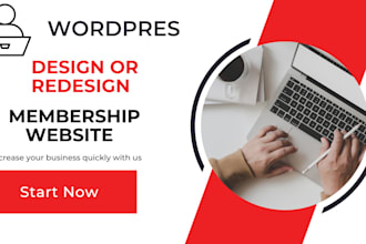 build wordpress membership website, subscription website