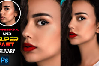 do professional photoshop, photo editing, face retouching