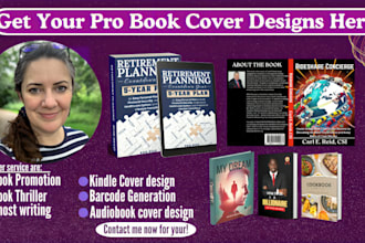 do book cover design, kdp a plus, kindle book, book thriller or book promotion