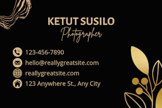 design a beautiful business card