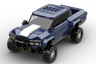 customize 3d realistic car, technic lego model, racing car, gtav, 3d moc design