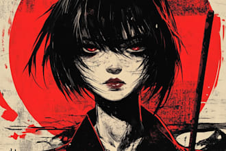 make anime style fanart and original character