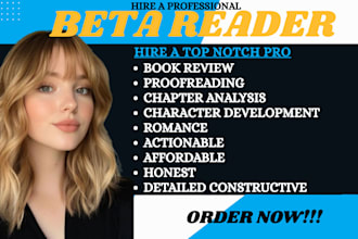 beta read and critique your fantasy novel, manuscript, fiction, non fiction book