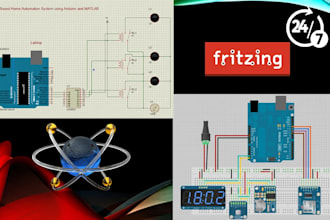 make circuit diagram, program it and do its simulations