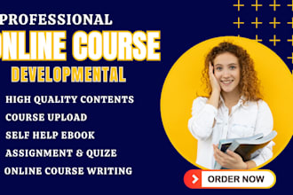 engaging online course content, ebook creation, and lesson plans for  thinkific