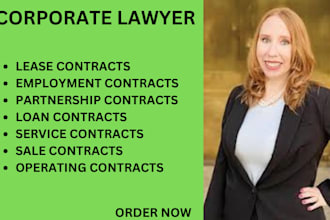 write lease, tenancy, loan, employment, partnership, operating, sale contracts