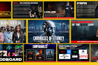 design a stunning pitch deck for your film project, TV series, or podcasts