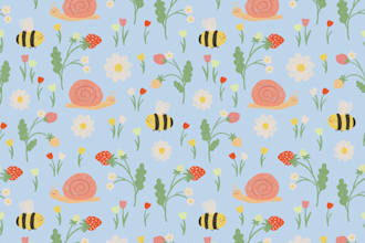 create cute illustration, seamless pattern