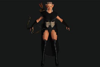 do metahuman 3d realistic character model, hair, cloth, morph, unreal engine 5