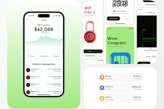 build fintech app, loan, payment, bank app, ui ux, crypto, trust wallet app