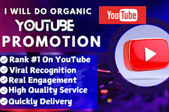 do organical youtube video promotion, channel make it to start ranking in page 1